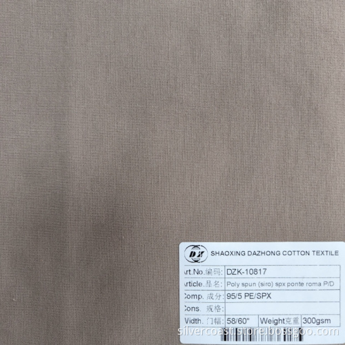 Polyester gesponnen Spandex Ponte Roma Textile